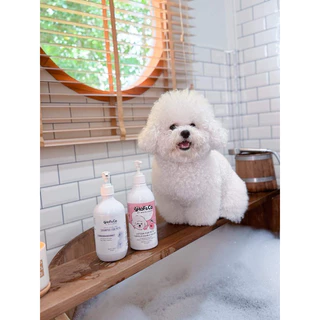 HOF Formula double white magic Shampoo for pets แชมพูขนขาวสำหรับ บิชอง มอลทีส สุนัขขนสีขาว