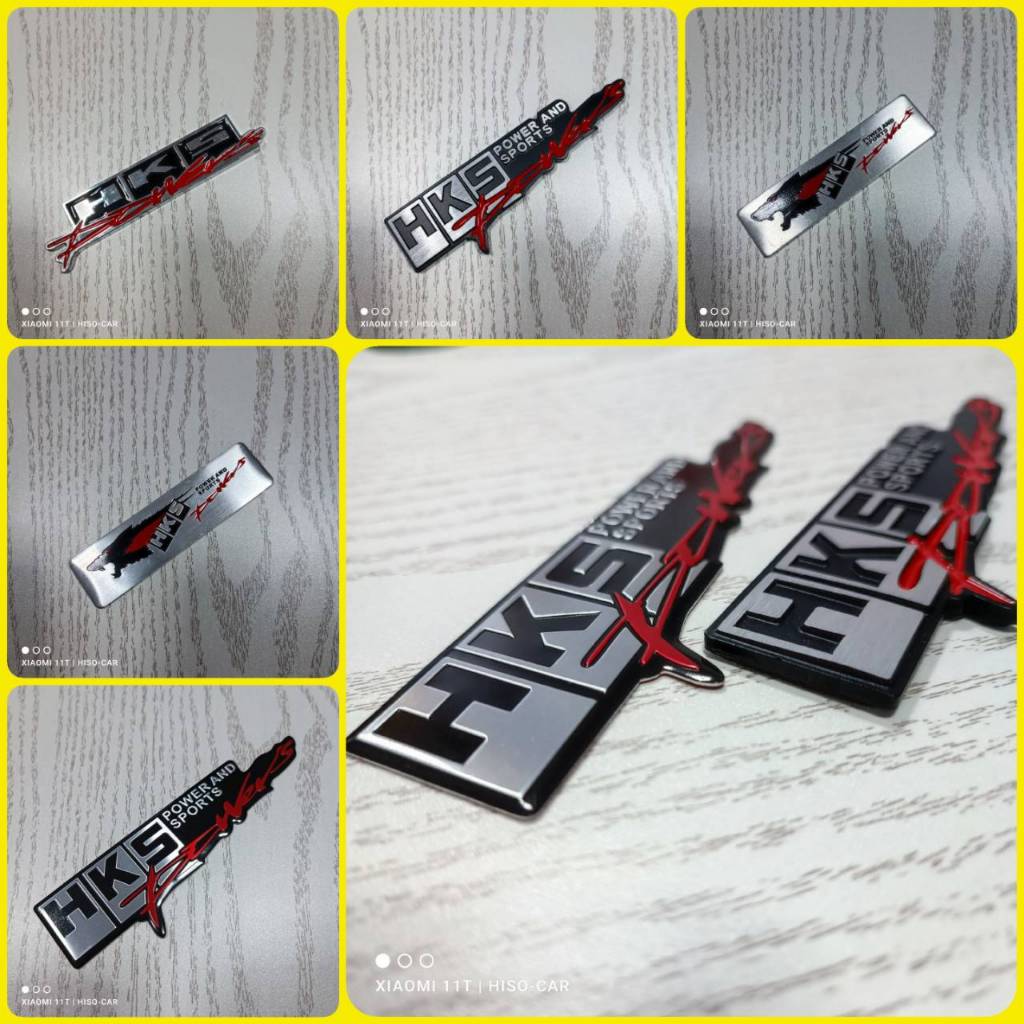ส่งจาก กทม. HKS Power เพลทโลโก้ โลโก้วัสดุอลูมิเนียมบาง ส่งจากกรุงเทพ ตกแต่ง รถยนต์ กระบะ SUV รถบรรทุก มอเตอร์ไซ จักรยาน