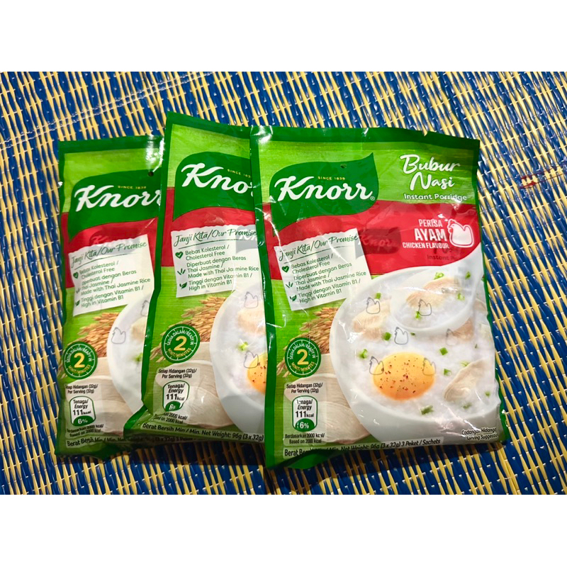 โจ๊กคนอร์รสไก่มีฮาลาล 1แพ็ก 3ซอง