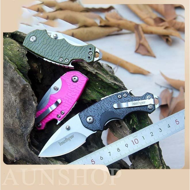 P163 มีดพับ สินค้ามี 3 สี ดำ ชมพู เขียวเข้ม Kershaw Shuffle มีดพับ มีดแคมป์ปิ้ง อุปกรณ์ยุทธวิธี EDC พร้อมส่ง