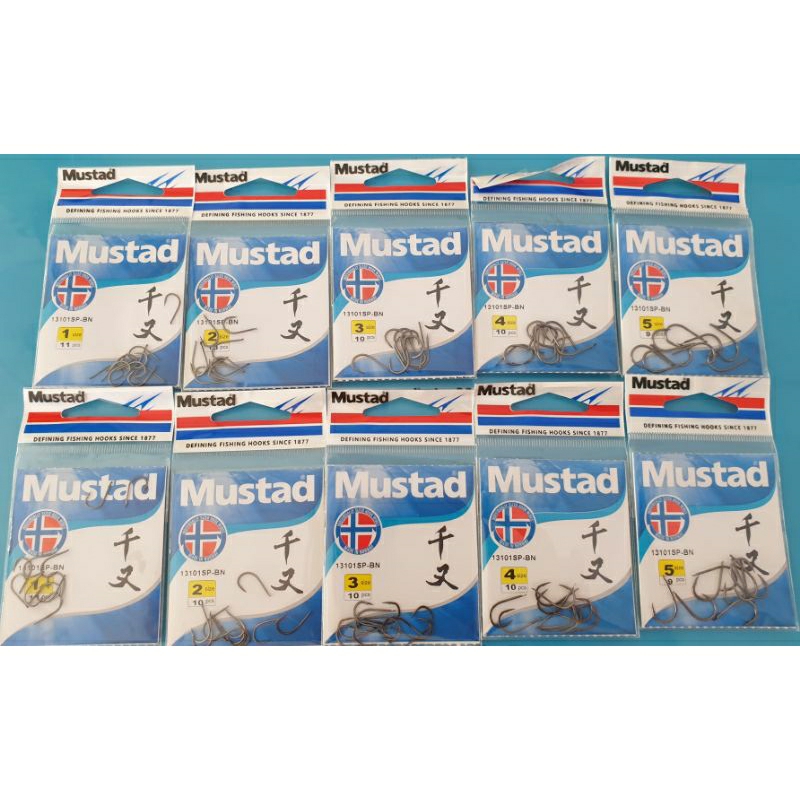 ดวงเบ็ด Mustad รุ่น จินุ ตูดแบน(13101SP-BN)(รับขนาดไหนแจ้งไว้ในแชทเลยนะ)