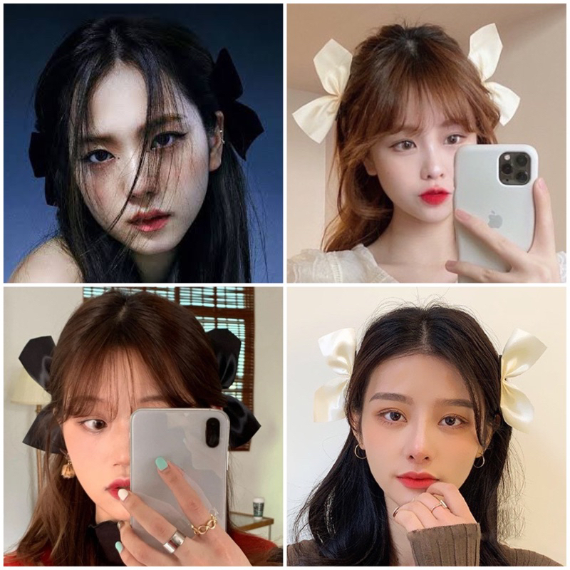 ส่งด่วน กิ๊บโบว์เกาหลีสไตล์ Jisoo Blackpink เซ็ต 2 ตัว MC34-MC35