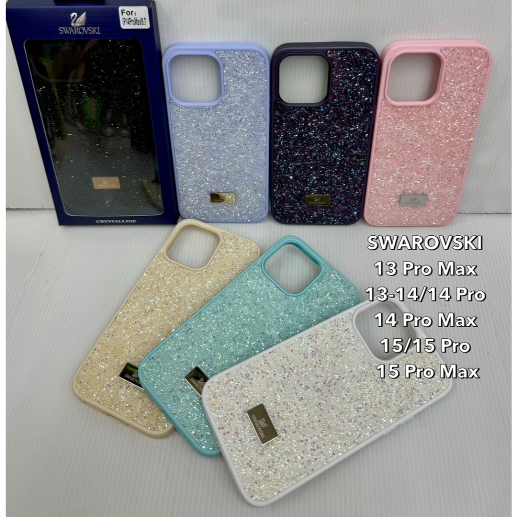 iPhone16มาจ้าเคสกากเพชร ป้าย swarovski iPhone 13/14 /14pro max /13pro max/15 plus/15 Pro Max /13pro/11 maxกากเพชรแน่นมาก