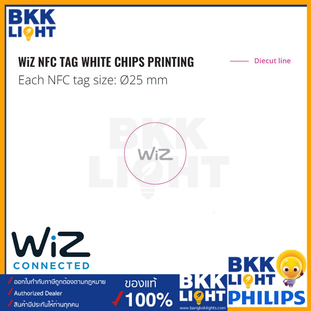Wiz แผ่นแท็ก NFC Tag (1 กล่อง 4 ชิ้น) จาก Philips ราคา ถูกที่สุด ดีลบีเคเค แกลเลอรีภาพที่ 3