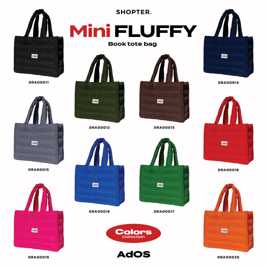 กระเป๋า Mini Fluffy Book Tote Bags Colors Collection รหัส DRA00011-DRA00020 #AdOS