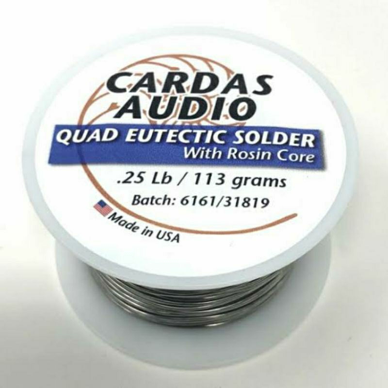 Cardas ของแท้ Audio Grade Cardas Quad Eutectic ตะกั่วผสมทองแดงและเงิน 4% แบรนด์ Germany (ราคาต่อ 1 เมตร)