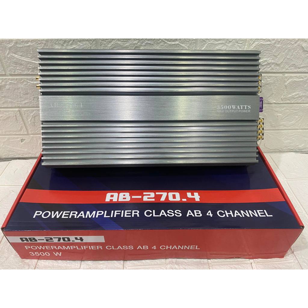 Class AB 4CH รุ่น AB-270.4 ทรานซิสเตอร์  เสียงดีชัดใส งานดีมาก งานอย่างดี คุณภาพสูง
