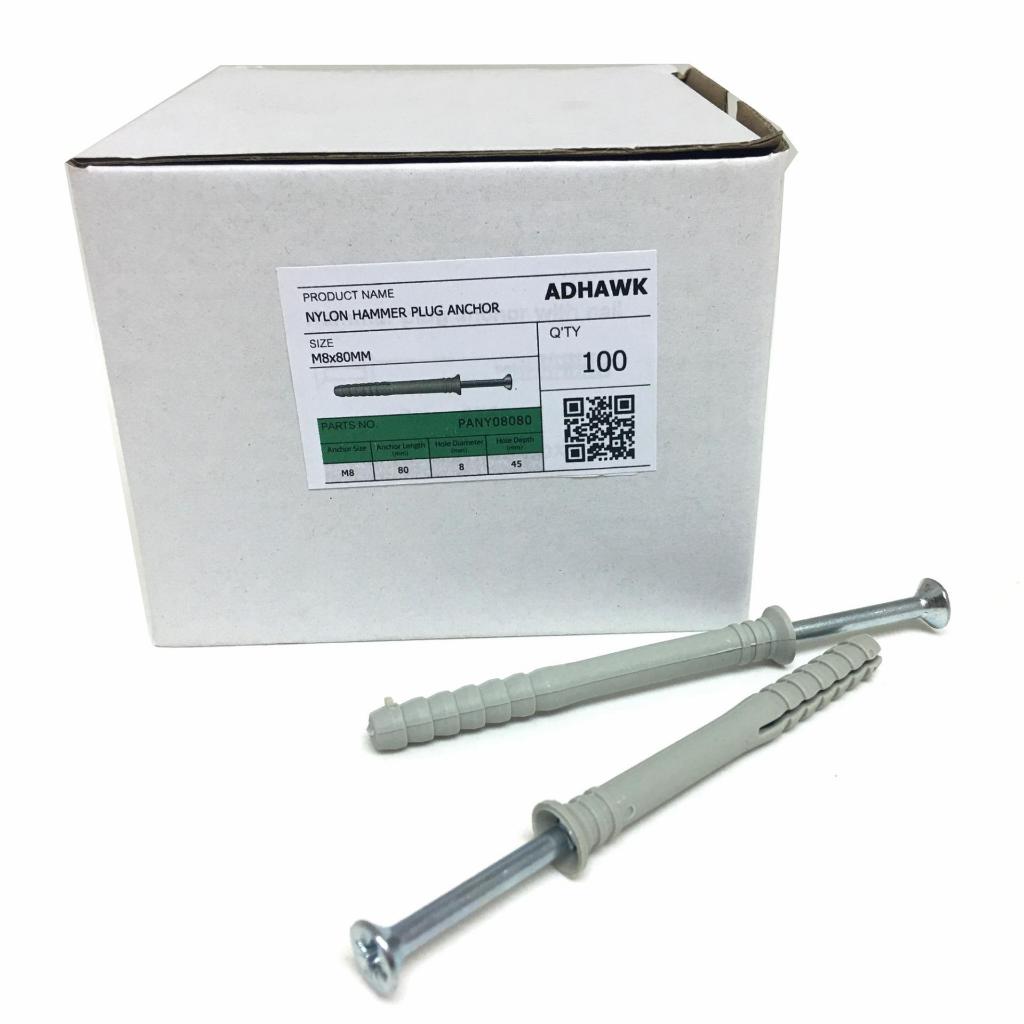 พุกไนล่อนพร้อมสกรู ขนาด M8x80mm. เกรดA ใช้ติดตั้งเฟรมกระจกอลูมิเนียมสำเร็จรูป ราคา ถูกที่สุด ดีลบีเคเค แกลเลอรีภาพที่ 8