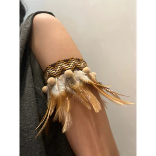 ปลอกข้อมือขนนก ปลอกแขนขนนกหลากสี 1ชิ้น