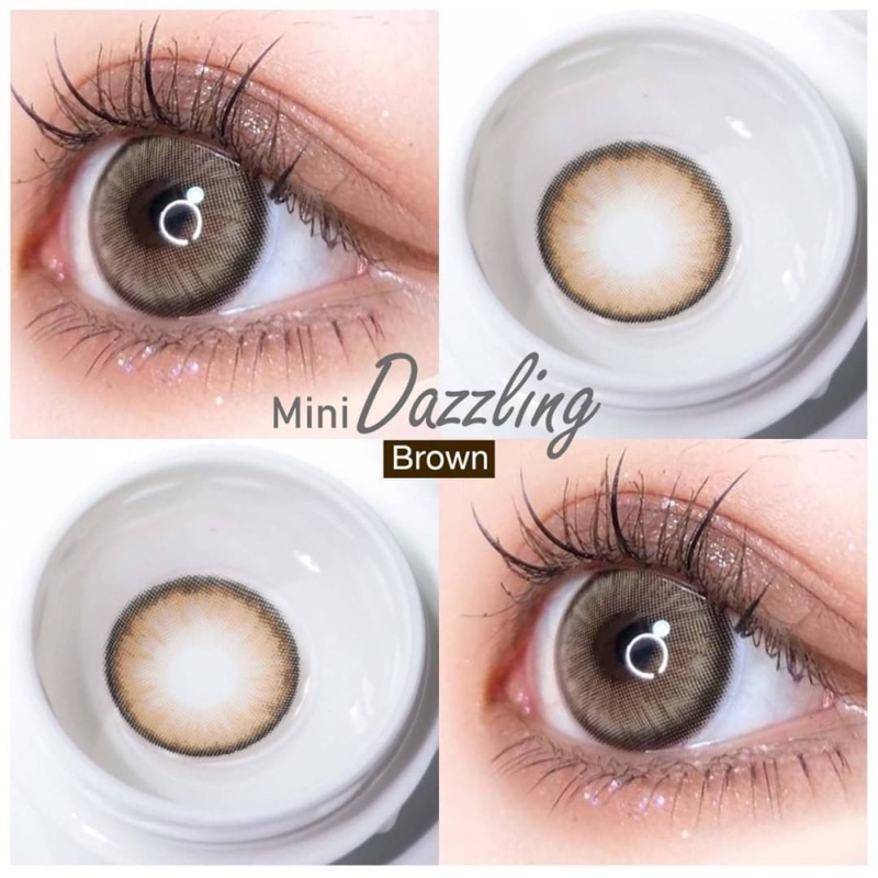 มีค่าสายตา(0.00ถึง-10.00)คอนแทคเลนส์รายเดือน Mini Dazzling ไฮโดรเจลค่าอมน้ำ60%