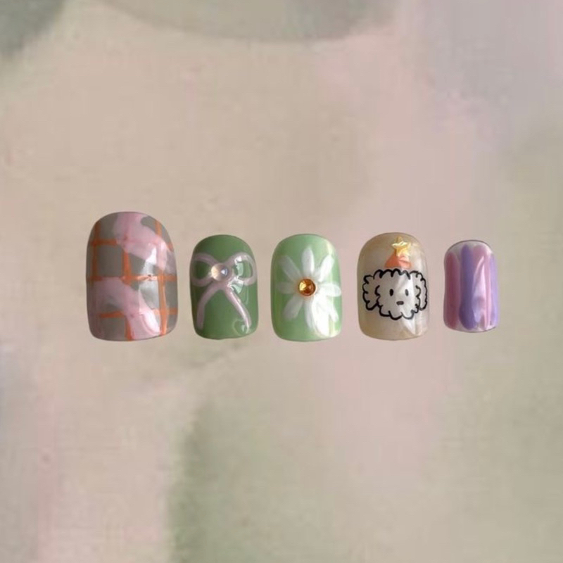 playpaint เล็บปลอม handmade สไตล์เกาหลี
