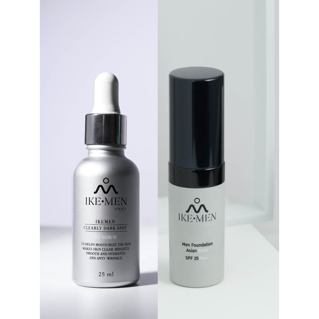 อิเคเมน เคลียร์ลี่ดาร์ก สปอต ซีบีดีเซรั่ม 25 ml กับ อิเคเมนรองพื้นสี asian white 15 ml