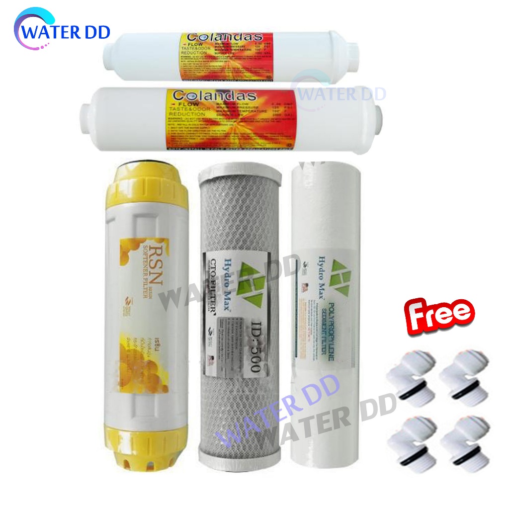 ถูกที่สุด Colandas ชุดไส้กรองน้ำดื่ม COLANDAS 5 ขั้นตอน PP/CTO/RS + CO,12,10 นิ้ว คุณภาพดี แถมฟรี ข้อต่อ 4 ตัว