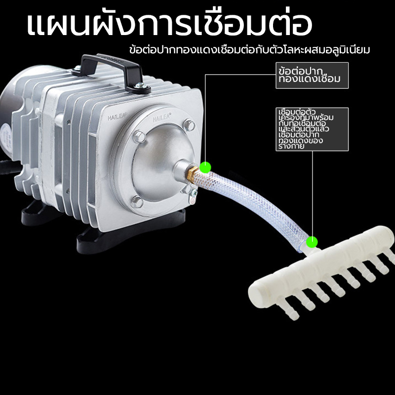 ปั๊มออกซิเจน ปั๊มลม ปั๊มลมบ่อปลา ปั๊มลมบ่อกุ้ง HAILEA ACO-208 ACO-318 ACO-388D ACO-009 ACO-380 ACO-5