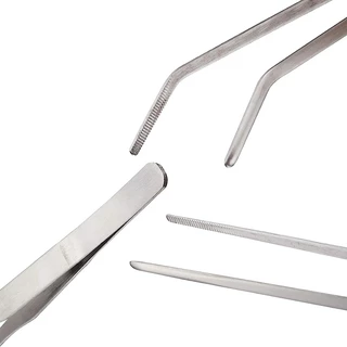 long forceps ฟอร์เซปยว ที่คีบฟอเซปสเเตนเลส[14/20/25/27/30 ซม.] ปลายตรง/งอ ให้อาหารสัตว์ คีมหนีบ