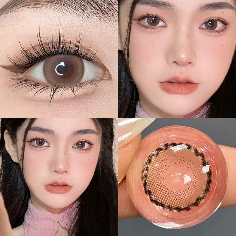 Midroo【COD】🍭คอนแทคเลนส์สี Brown Contact Lens รายเดือน1คู่ 14.0mm-14.5mm - รูปที่ 3