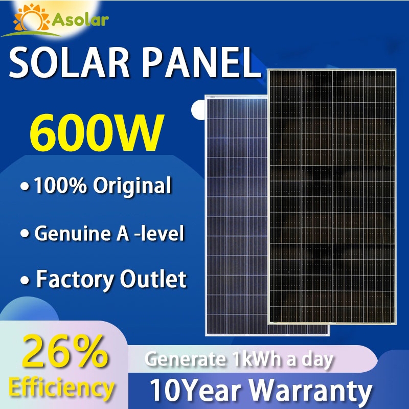 600W แผงพลังงานแสงอาทิตย์ แผงโซล่าเซลล์ แผงโซลาร์เซลล์ แผงโซล่าเซลล์ แผงโซล่า  โซลาเซลล์ Solar Cell 