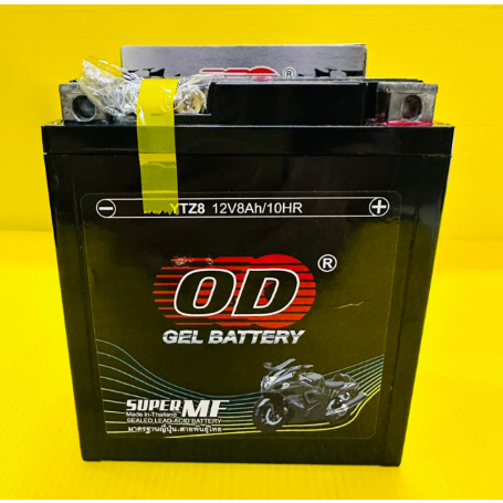 แบตเตอรี่ OD YTZ8 (12v 8A) GEL BATTERY Super MF MADE IN THAILAND แบตเตอรี่มาตรฐานญี่ปุ่น สายพันธุ์ไท