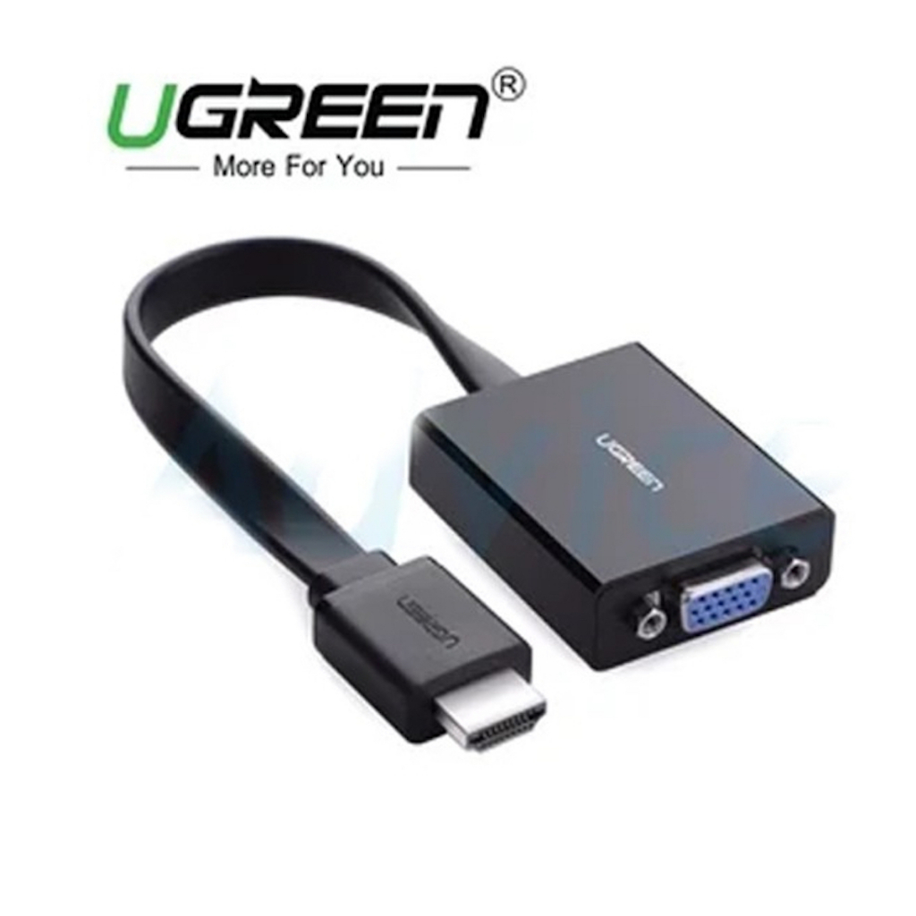 UGREEN 40248 HDMI to VGA CONVERTER With Audio | ตัวแปลงสัญญาณภาพ HDMI เป็น VGA ประกัน 2ปี