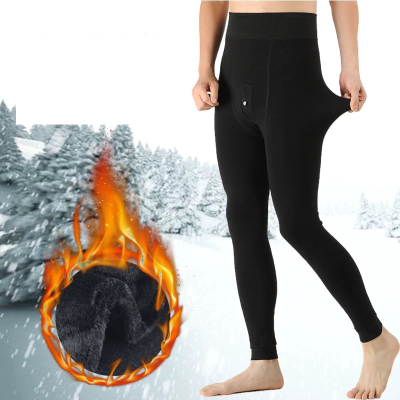 กางเกงลองจอนชายบุขน เลกกิ้งบุขนผู้ชาย กางเกงกันหนาวชาย