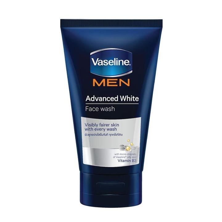 Vaseline Men Facial Face Wash Advanced Bright 100ml. วาสลีน เม็น เฟเชี่ยล เฟช วอช ไบร์ท โฟมล้างหน้า สำหรับผู้ชาย