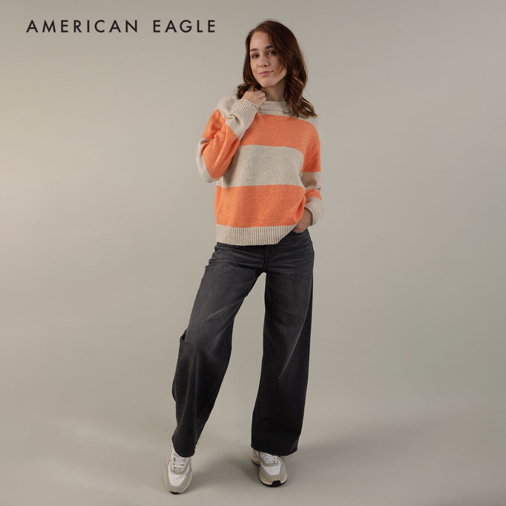 American Eagle Rugby-Striped Whoa So Soft Sweater เสื้อ สเวตเตอร์ ผู้หญิง (EWSH 034-1116-800)