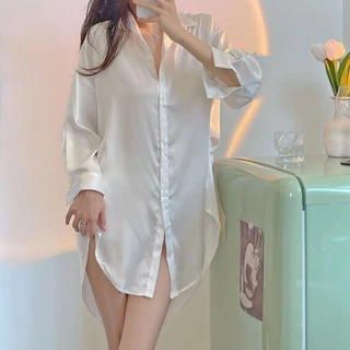 Hormones 💕💕 ชุดนอนเซ็กซี่ ผ้าไหมน้ำแข็ง เสื้อยั่วแฟน เนื้อผ้าดี พร้อมส่งจากไทย（H9068）