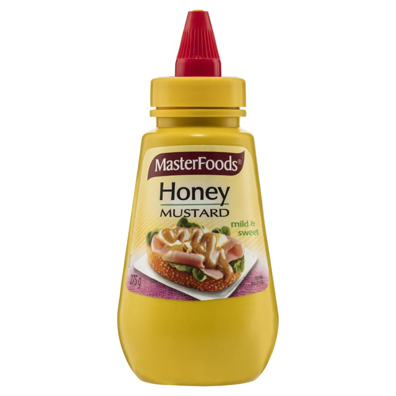 Masterfoods honey mustard 275g. มาสเตอร์ฟู้ดฮันนี่มัสตาร์ด นำเข้าจากออสเตรเลีย🇦🇺