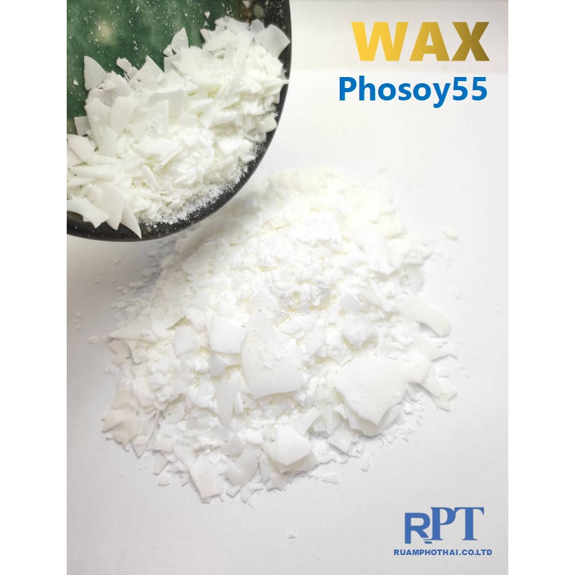 ไขถั่วเหลืองไทย Soywax 100% Phosoy 55-NON GMO 1 kg   สำหรับขึ้นรูป ทำเทียน ใช้ตัวเดียวจบ ขึ้นรูปไม่ต้องผสม