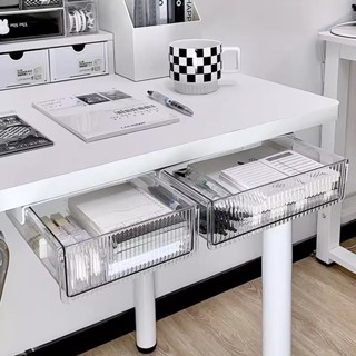 กล่องเก็บของ ลิ้นชักโต๊ะทำงาน ติดตั้งง่าย ลิ้นชักใต้โต๊ะ ลิ้…