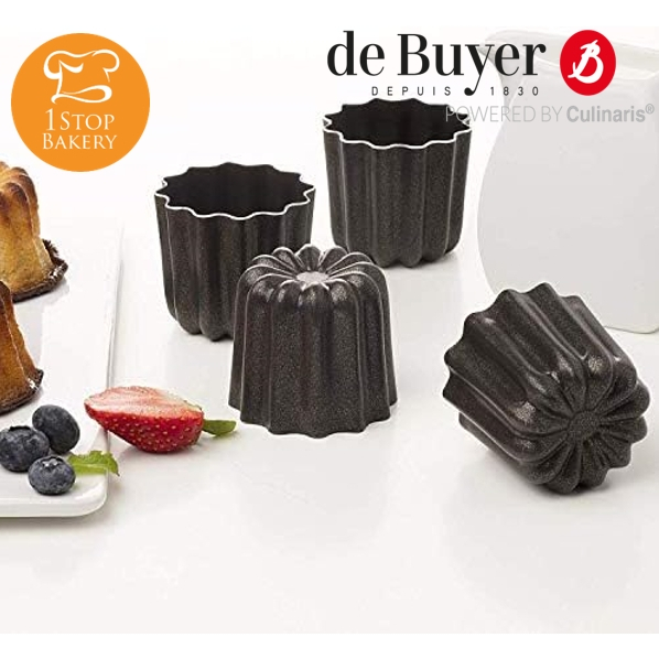de Buyer 4718.05 Moules Cannele Bordelais set 4 dia 5.5cm / พิมพ์คาเนเล่เซต 4 ชิ้น