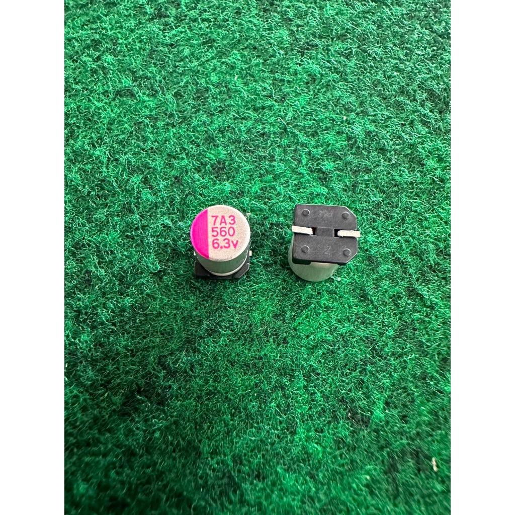 SMD capaciter  C 560UF 6.3V 8X9.7MM  , C 390 uF 2.5V 6.3X5.9MM , จำนวน 1 เม็ด