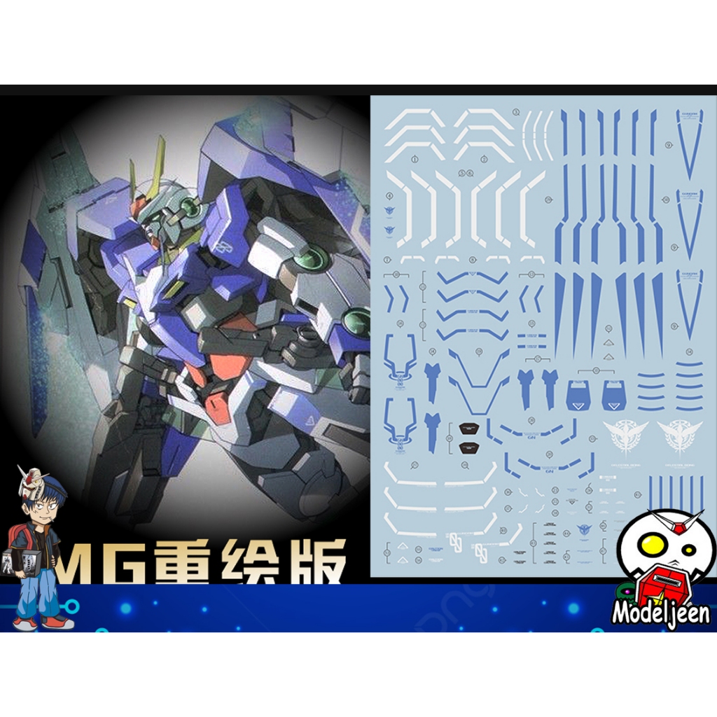 060 Water Decal MG1/100 Gundam OO Seven Sword/G ยี่ห่อ S.I.M.P. Model Decal