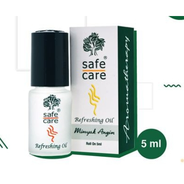 (SET 2 ขวด) Safe Care Refreshing oil ขนาด 5 ml. ยาดม ลูกกลิ้ง อโรมา ช่วยผ่อนคลาย สดชื่น