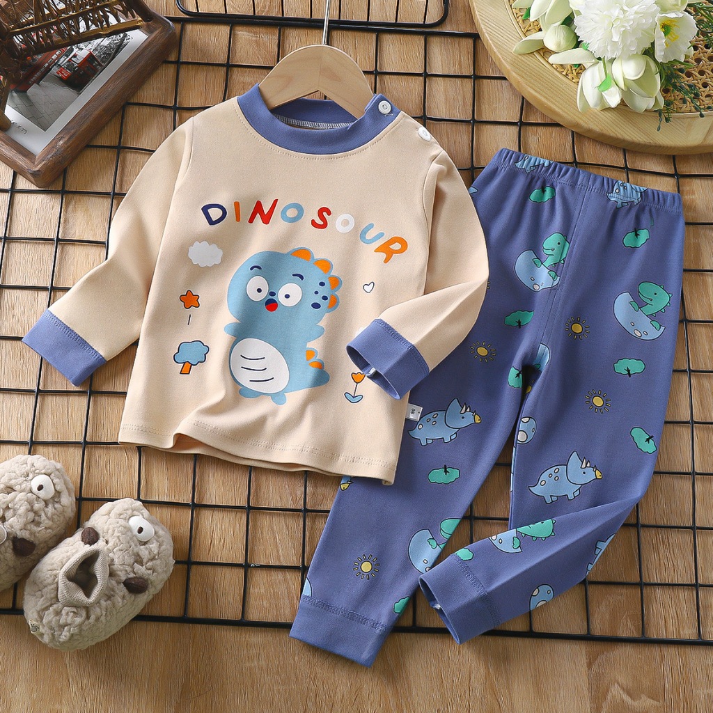 ส่งจากไทย size 80-120 ชุดนอนเด็ก แขนยาว ขายาว CK110 ลายน่ารัก