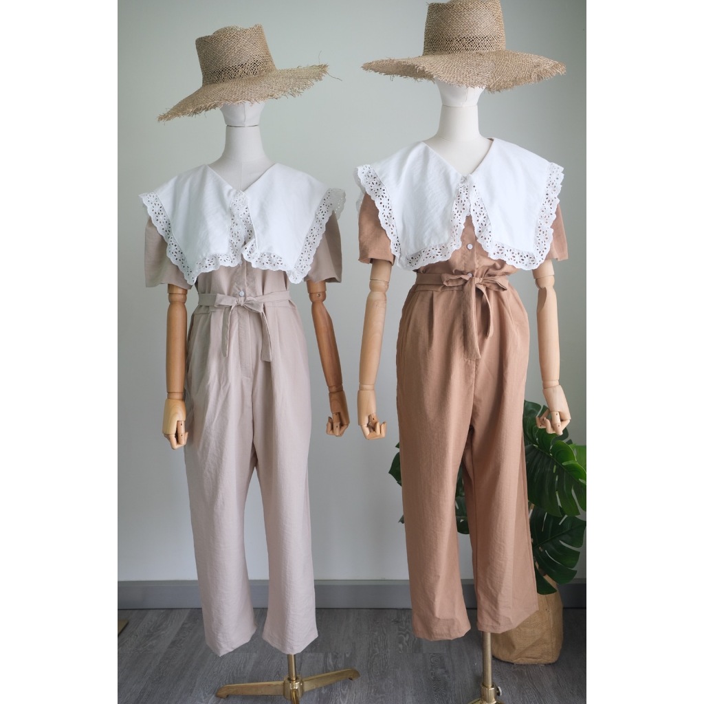 Pizza Outfit จัมสูท แคมปิ้งสไตล์เกาหลี ซาฟารี