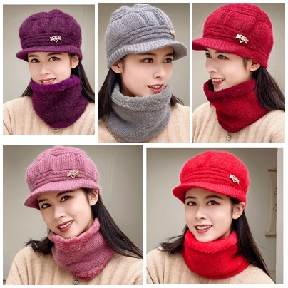 หมวกแฟชั่นฤดูหนาวแบบมีปีก TB168  TB172