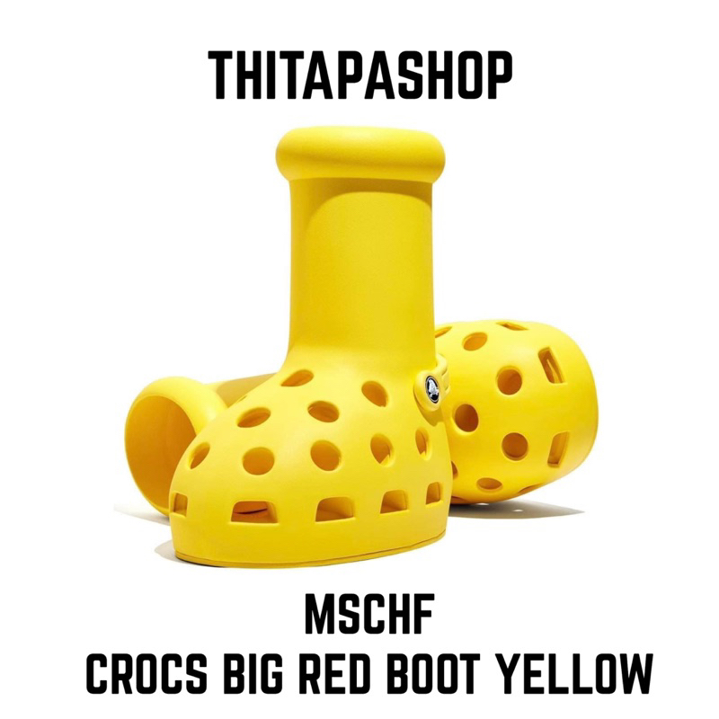 MSCHF X CROCS BIG RED BOOT YELLOW