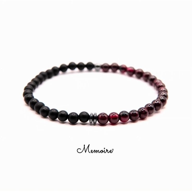 กำไลหินแท้มินิมอล Minimal Stone Bracelet | สวย เรียบ เท่ ใส่ได้ทุกลุค | หินนำโชค เสริมพลัง สายแฟ สายมู สายใจนิ่ง - รูปที่ 3