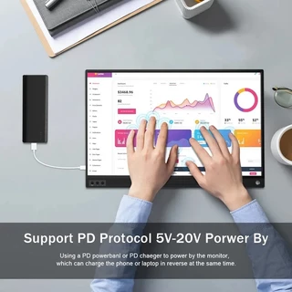 จอพกพา จอภาพแบบพกพา 15.6นิ้ว 1080P IPS แบบพกพา จอคอมพิวเตอร์ Full HD หน้าจอสัมผัส คอมพิวเตอร์ 2K หน้าจอรองที่สะดวกสบาย