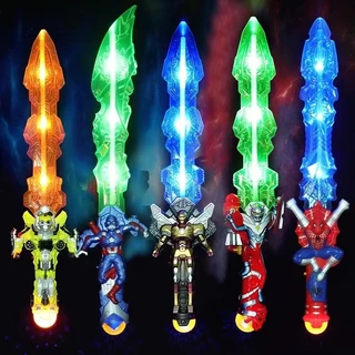 (พร้อมส่ง)ดาบซุปเปอร์ฮีโร่ของเล่นเด็ก มีไฟมีเสียง เล่นสนุก