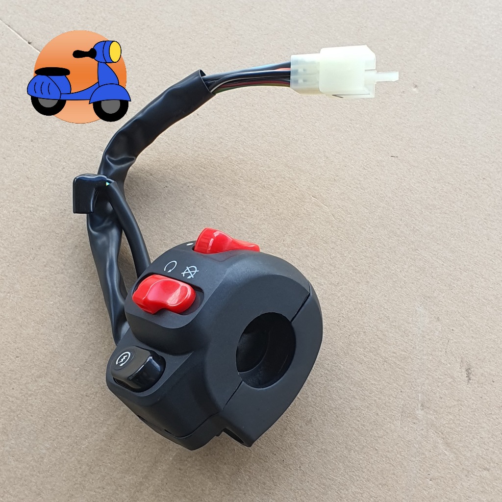 สวิตซ์แฮนด์ด้านขวาบน-ล่าง ประกับสวิตซ์ขวาบน-ล่าง Right Switch Assy สำหรับสโคมาดิ Scomadi TT ทุกรุ่น