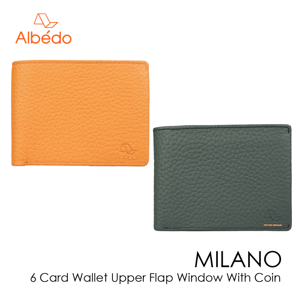 [Albedo] MILANO 6 CARD WALLET UPPER FLAP WINDOW WITH COIN กระเป๋าสตางค์ 6 การ์ด รุ่น MILANO - ABML01074/ABML01096
