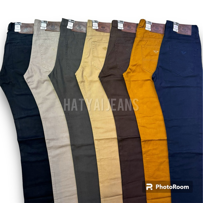 กางเกงผ้าสี ทรงกระบอก ผู้ชาย Micro 085 Size.30-36 (ผ้าไม่ยืด)