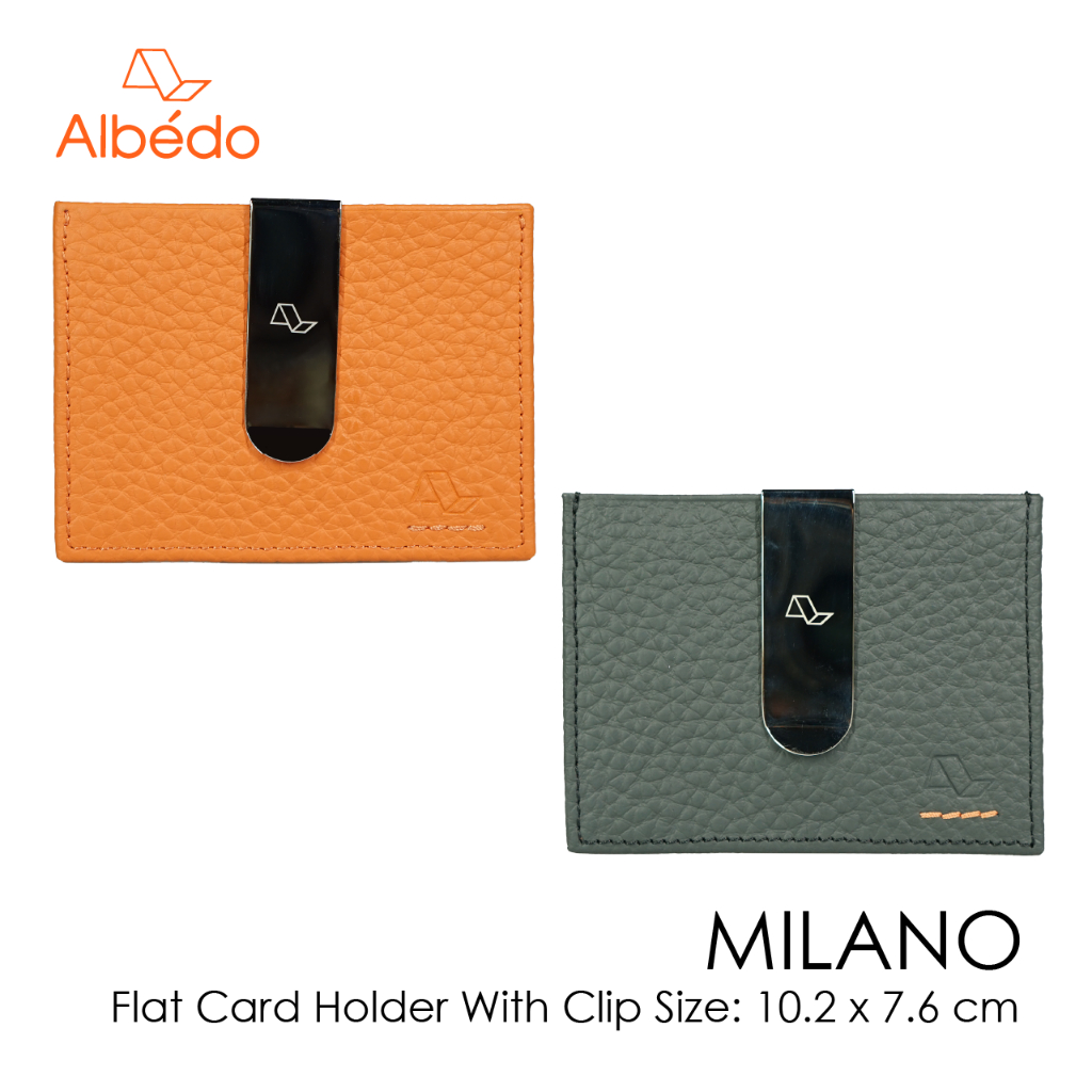 [Albedo] MILANO FLAT CARD HOLDER WITH CLIP กระเป๋าใส่บัตรพร้อมคลิปหนีบธนบัตร รุ่น MILANO - ABML01774/ABML01796