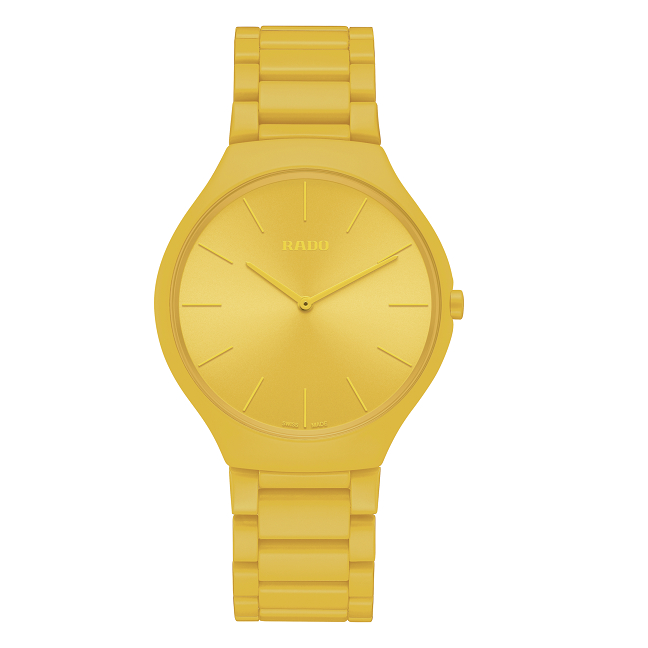 RADO True Thinline Le Corbusier Limited Edition นาฬิกาข้อมือ สีเหลือง รุ่น R27093632