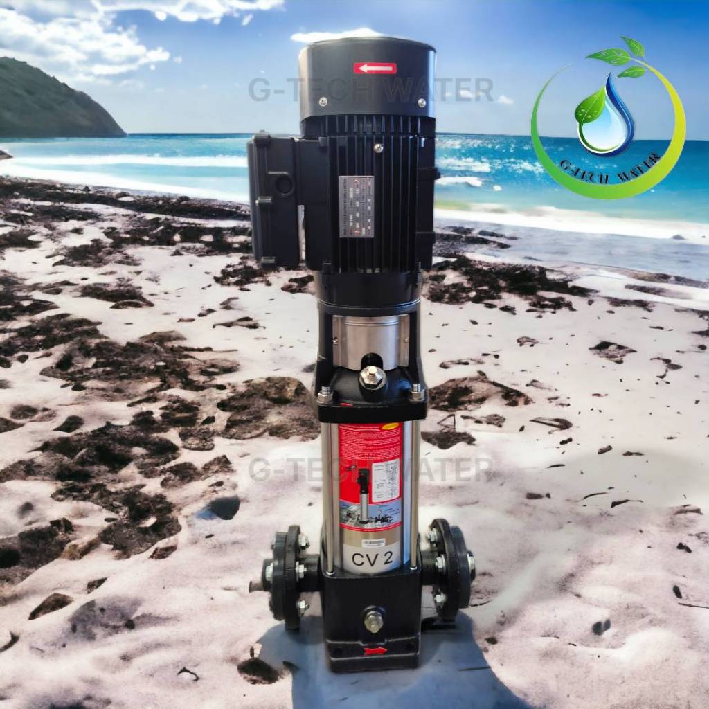 ปั้มน้ำ ปั้มแนวตั้ง PUMP GIG CV2 15ใบพัด 1.5KW 220V 50HZ หน้าแปลน 1 นิ้ว(สำหรับเครื่องกรองน้ำ RO 12000 ลิตร/วัน)