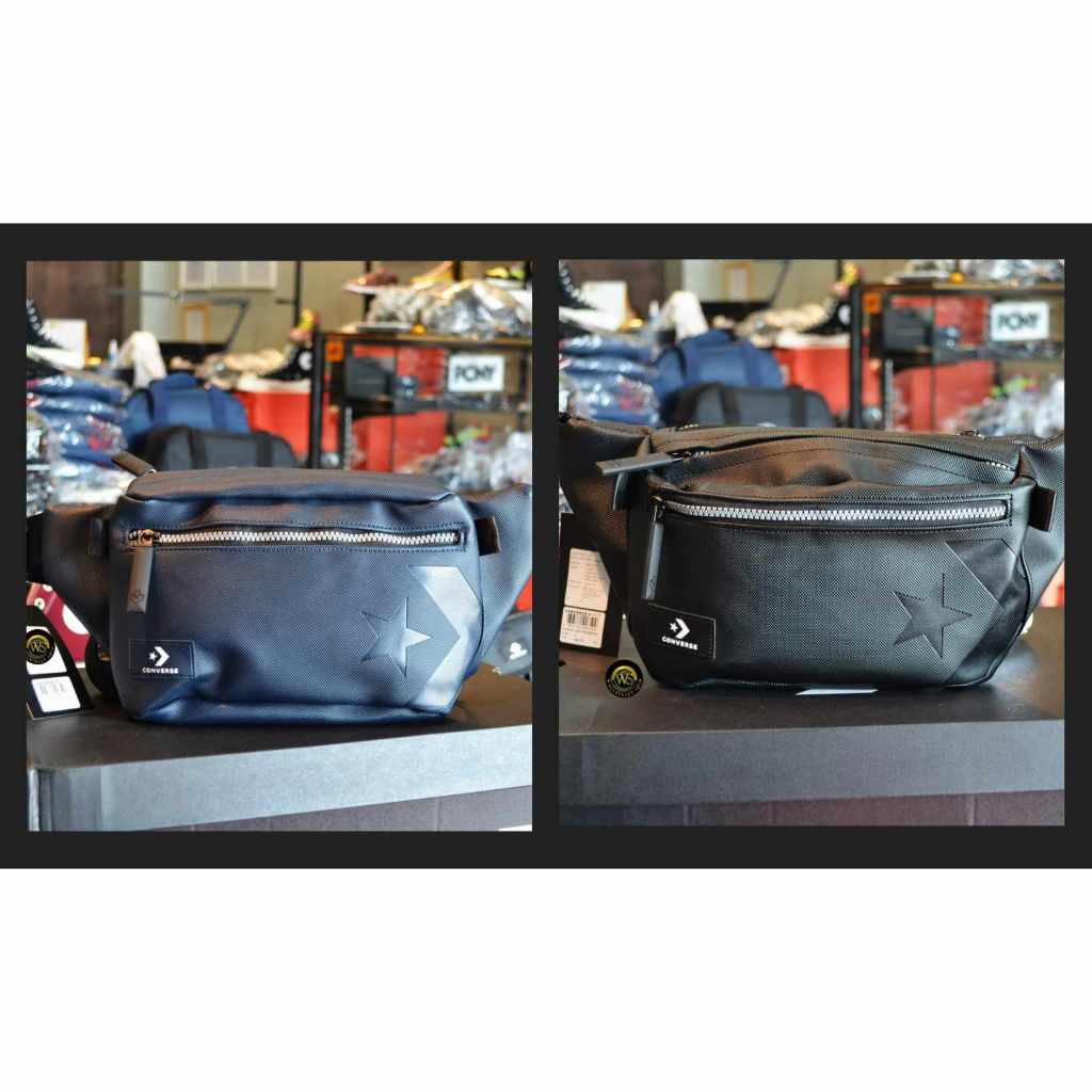 [Authorized Retailer] CONVERSE UNANIMITY OF WAIST BAG กระเป๋าคาดอก PU( TAXTURE ) BK/ NY (990) สินค้าแท้ 100%
