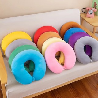 หมอนรองคอ หมอน พร้อมกระดุมล็อค neck pillow หมอนรองคอหลากสี พ…