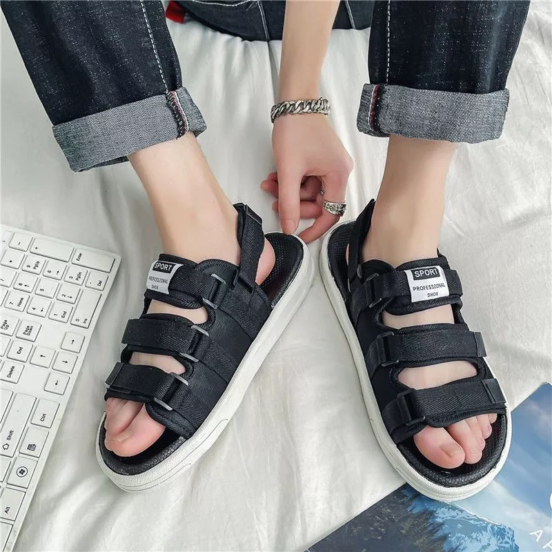 พร้อมส่ง รองเท้ารัดส้น รองเท้าแตะชายหาด รุ่นสามสาย กันลื่นอย่างดี ใส่ทนสบาย น้ำหนักเบา